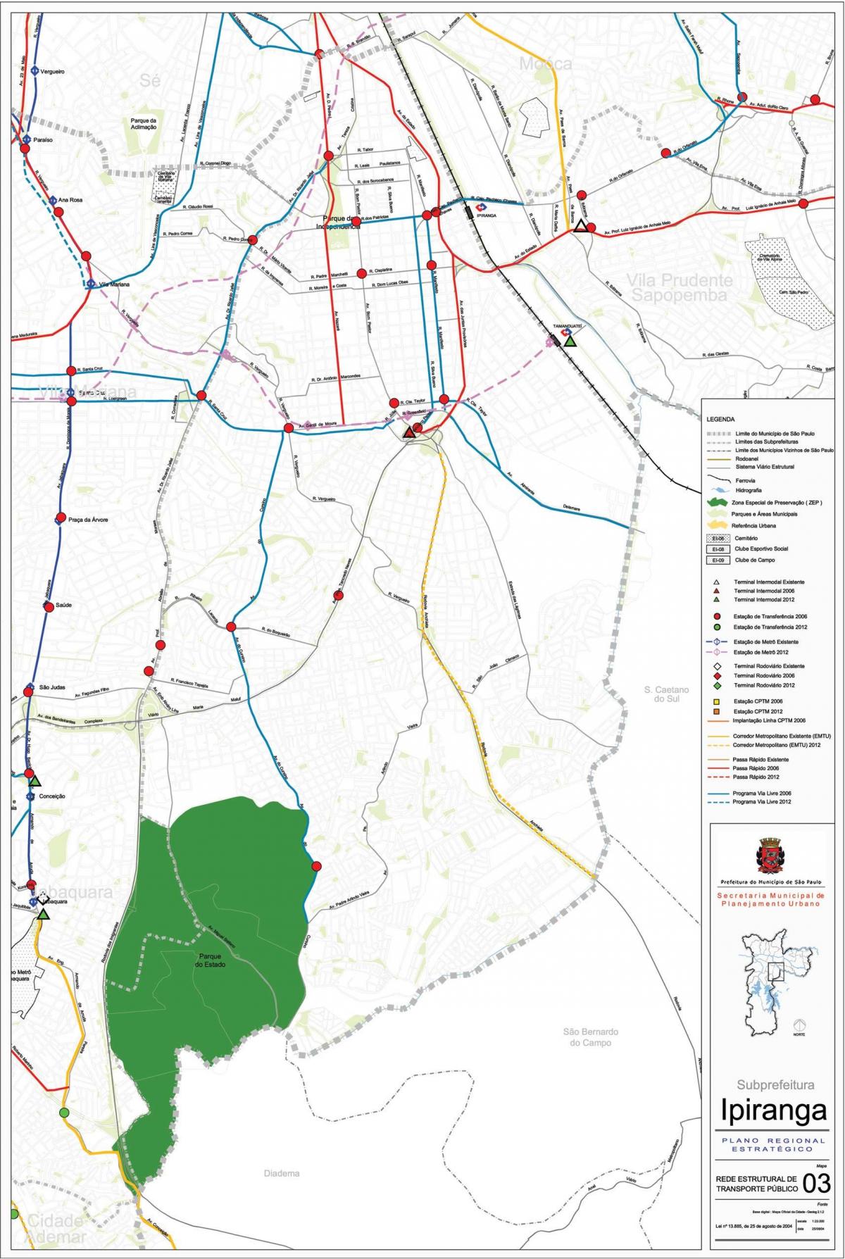 Mapa Ipiranga Sao Paulo - Javni prijevoz
