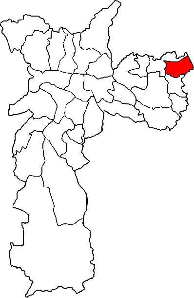 Mapa Itaim Paulista - Vila Curuçá pod-prefektura Sao Paulo