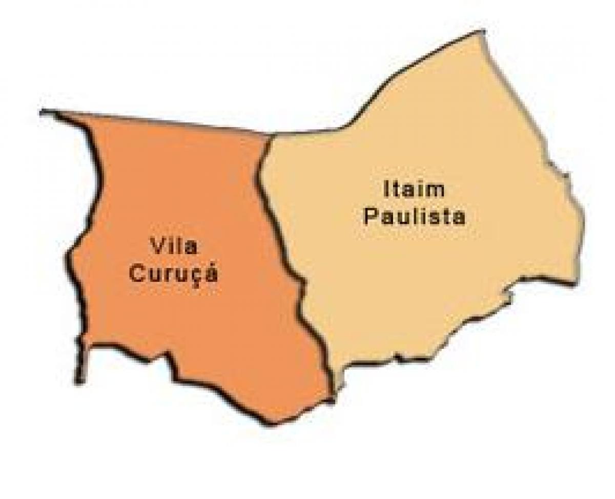 Mapa Itaim Paulista - Vila Curuçá pod-prefektura