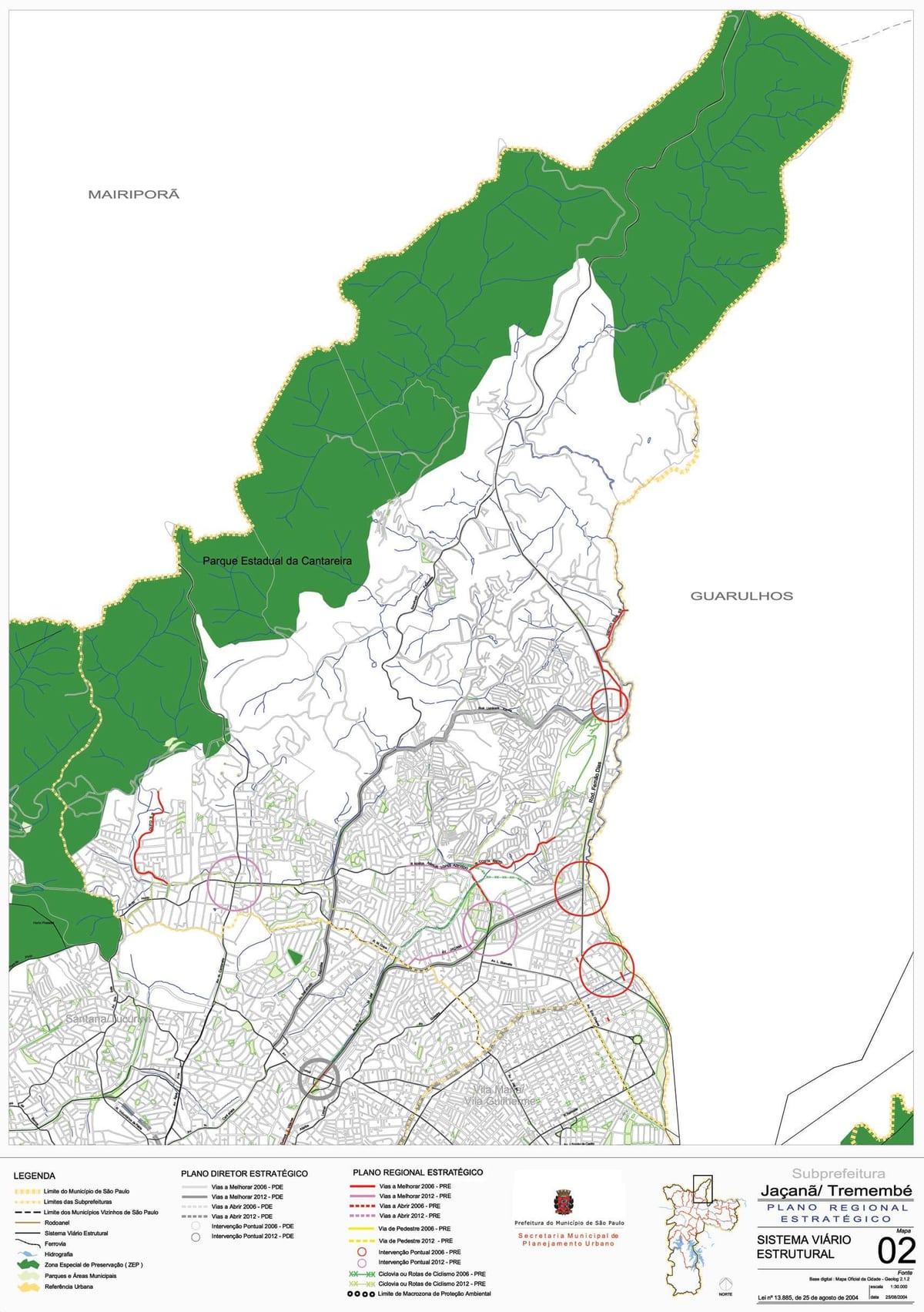 Mapa Jaçanã-Tremembé Sao Paulo - Putevi