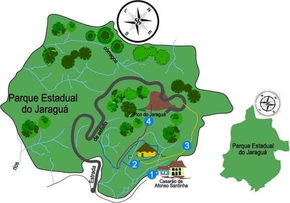 Mapa Jaraguá Vrhunac