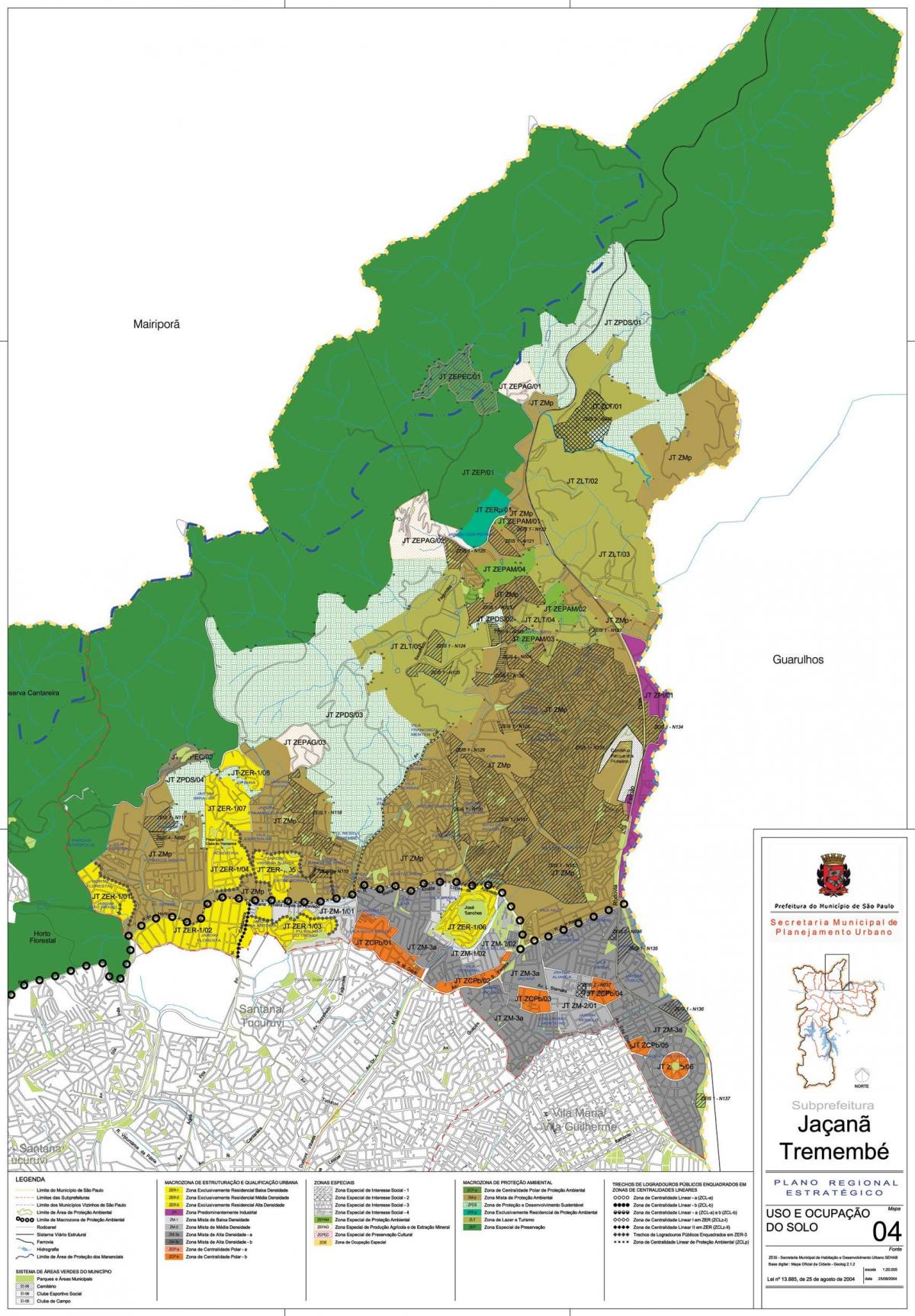 Mapa Jaçanã-Tremembé Sao Paulo - Okupacija tlu