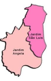 Mapa M'Boi Mirim pod-prefektura