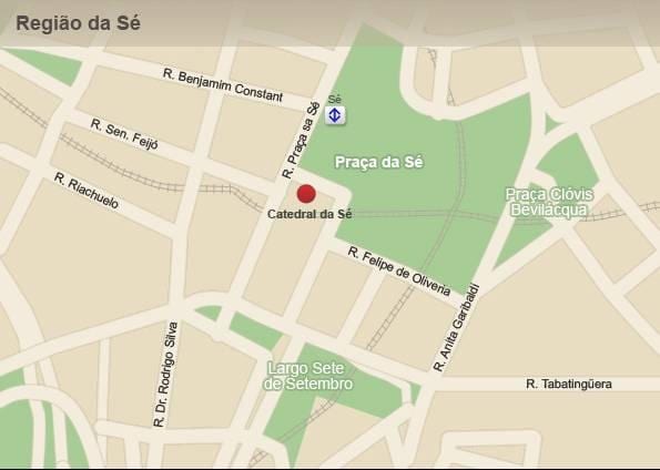 Mapa metropolitan katedrali u Sâo Paulo