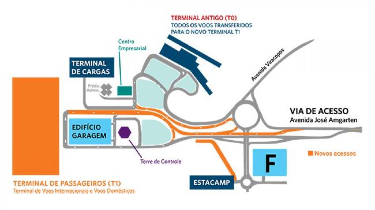 Karta za međunarodni aerodrom Viracopos parking