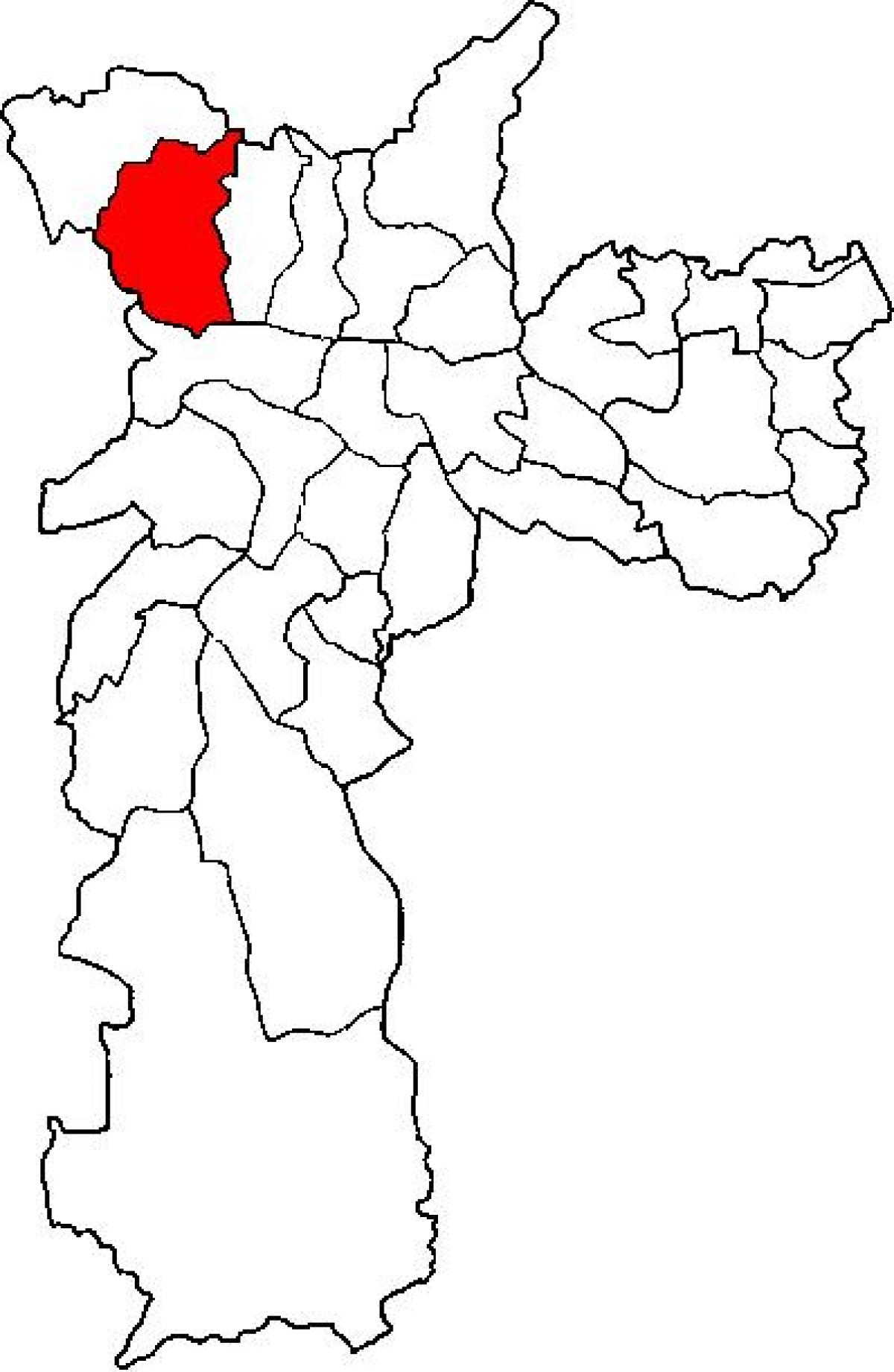 Mapa Pirituba-Jaraguá pod-prefektura Sao Paulo