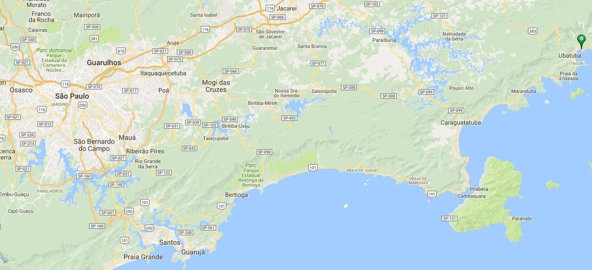 Mapa plaži Baru Seca