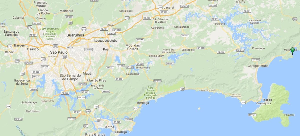 Mapa plaži Caçandoquinha