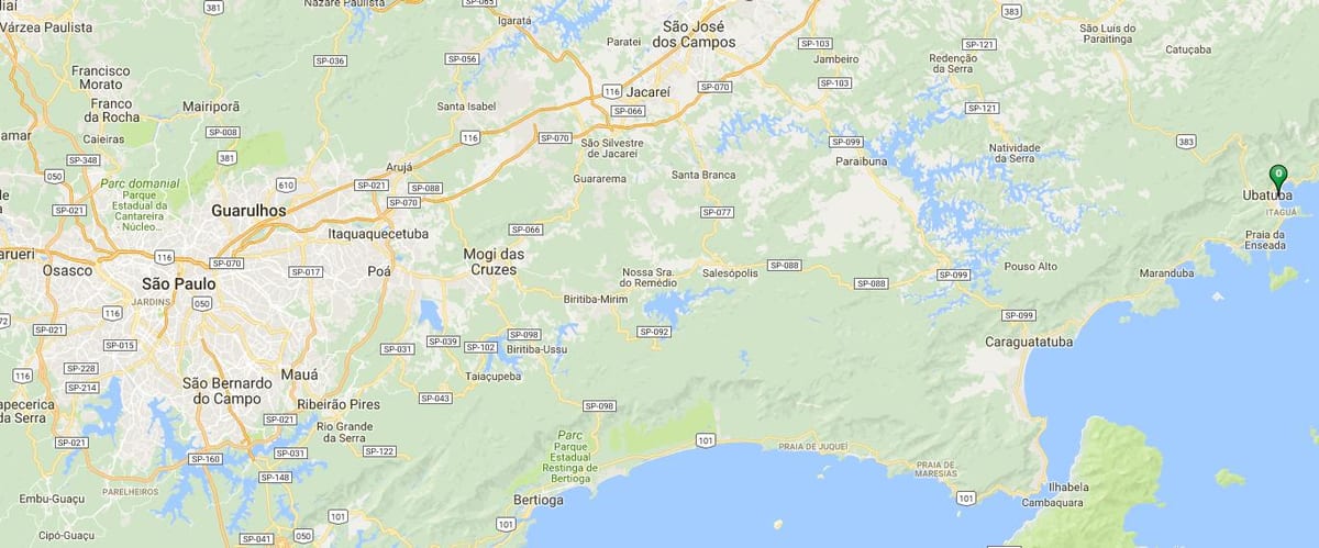 Mapa plaži Cruzeiro