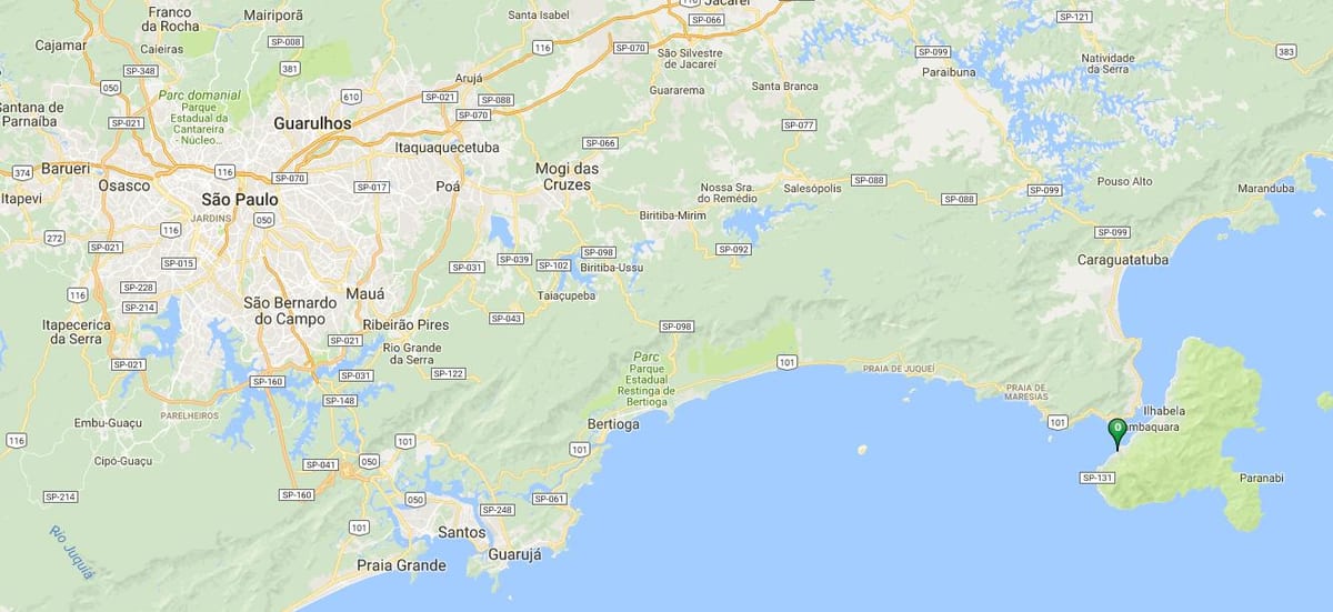 Mapa plaži Curral
