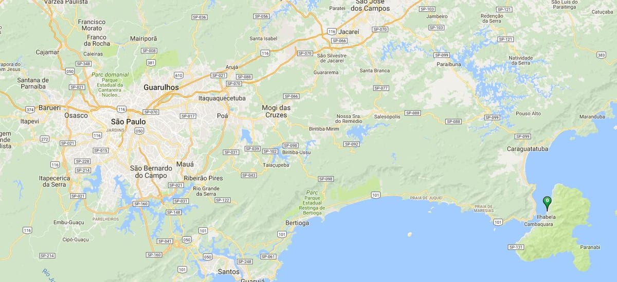 Mapa plaži Engenho Dágua