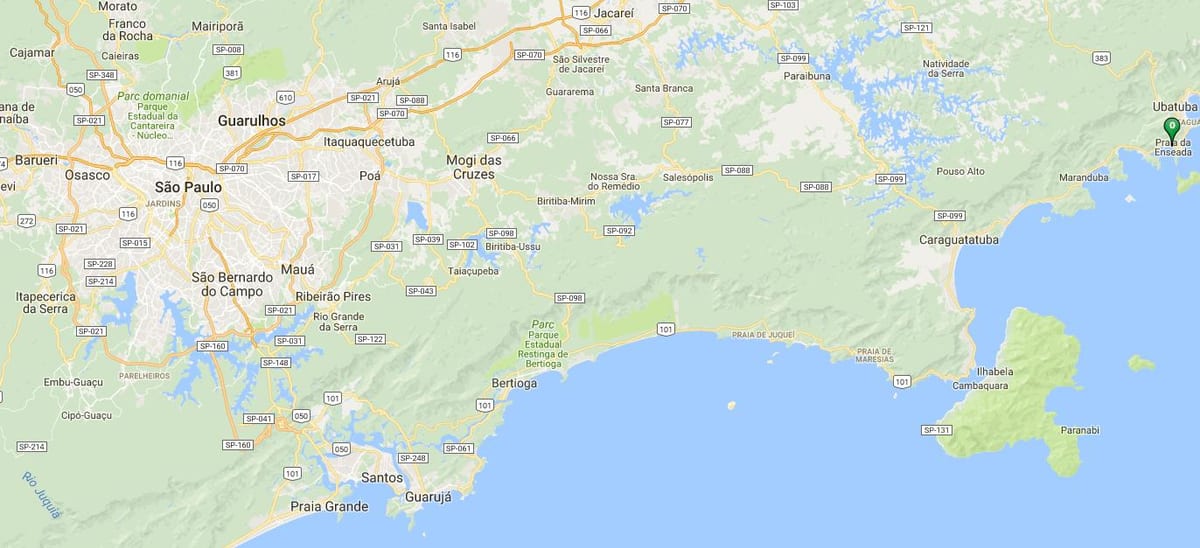 Mapa plaži Enseada