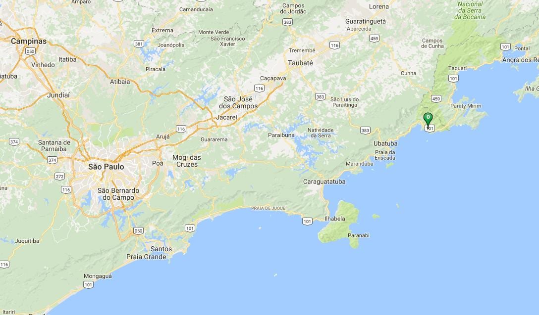 Mapa plaži Fazenda