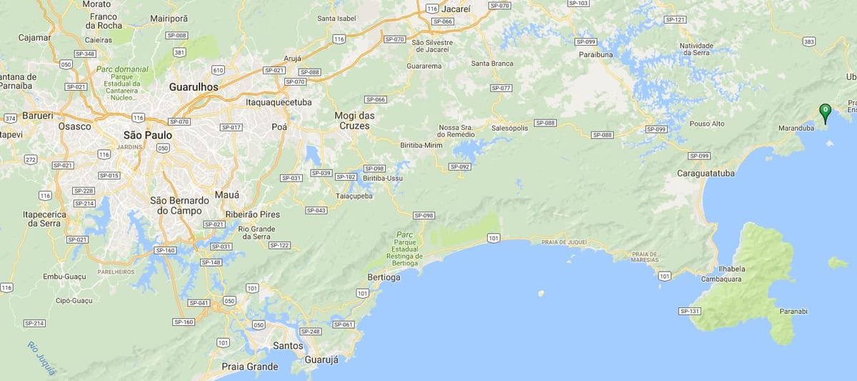 Mapa plaži Fortaleza