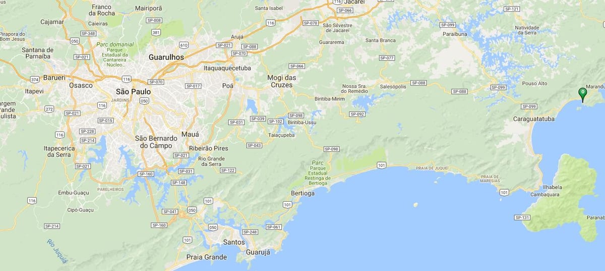 Mapa plaži Galhetas