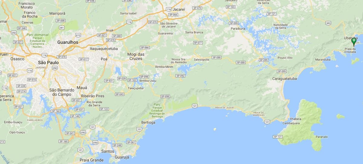 Mapa plaži Grande