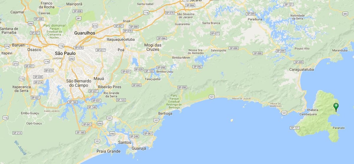 Mapa plaži Guanxuma