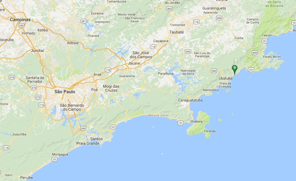 Mapa plaži Itamambuca