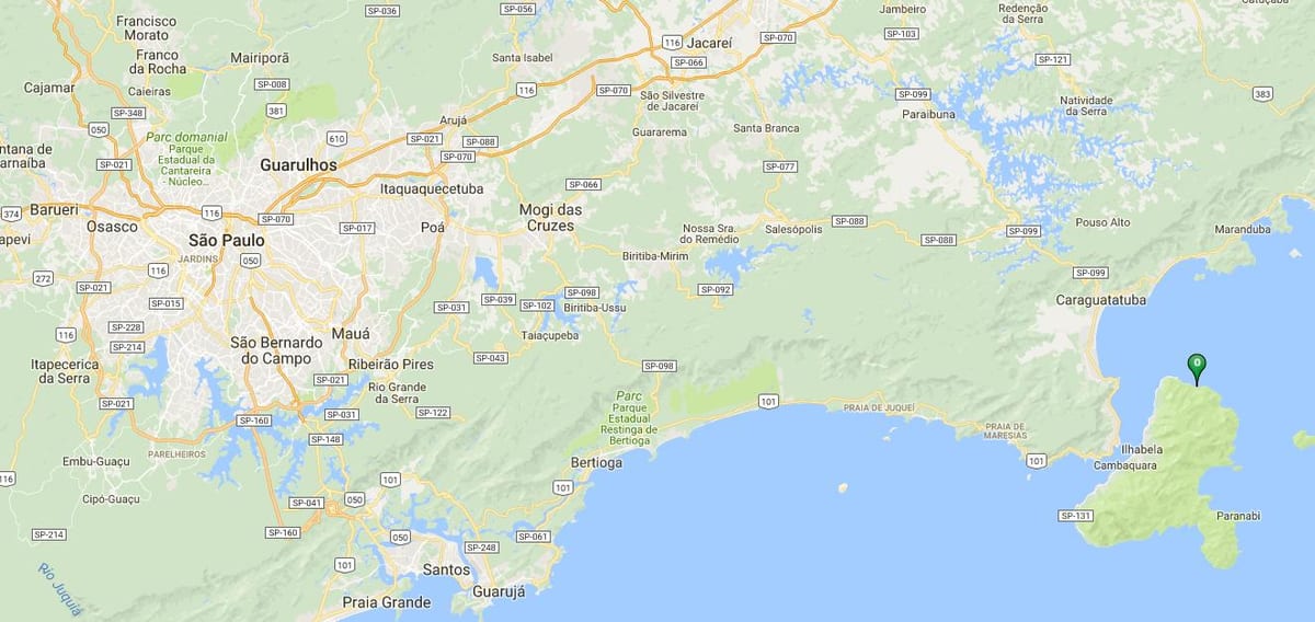 Mapa plaži Jabaquara