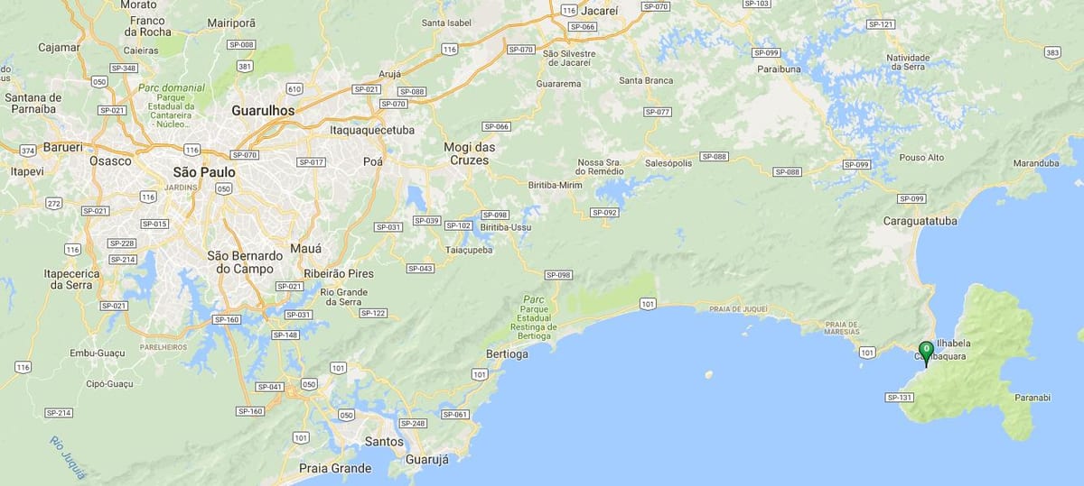 Mapa plaži Julião