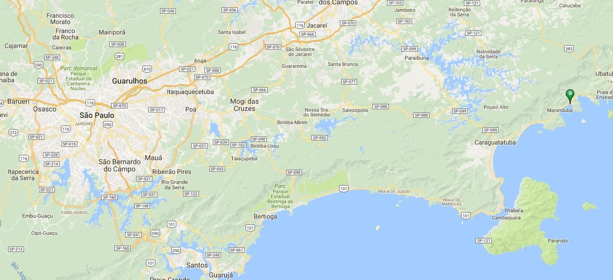Mapa plaži Lagoinha