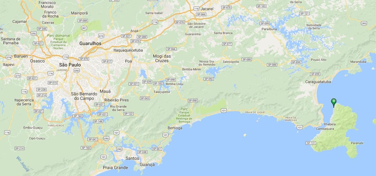 Mapa plaži Pinto