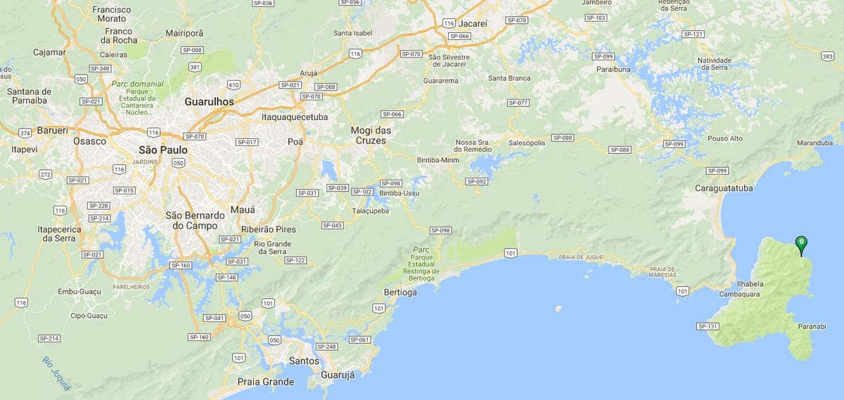 Mapa plaži Poço
