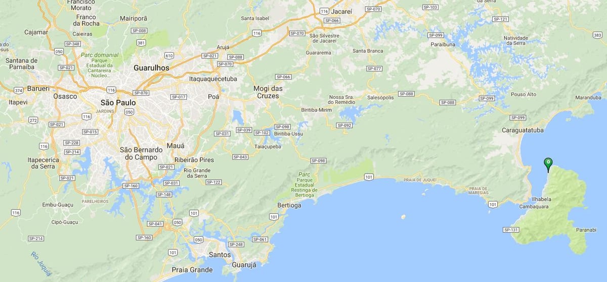 Mapa plaži Ponta Azeda