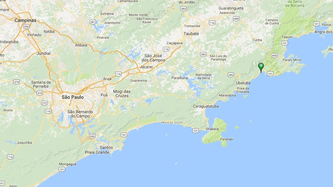 Mapa plaži Puruba