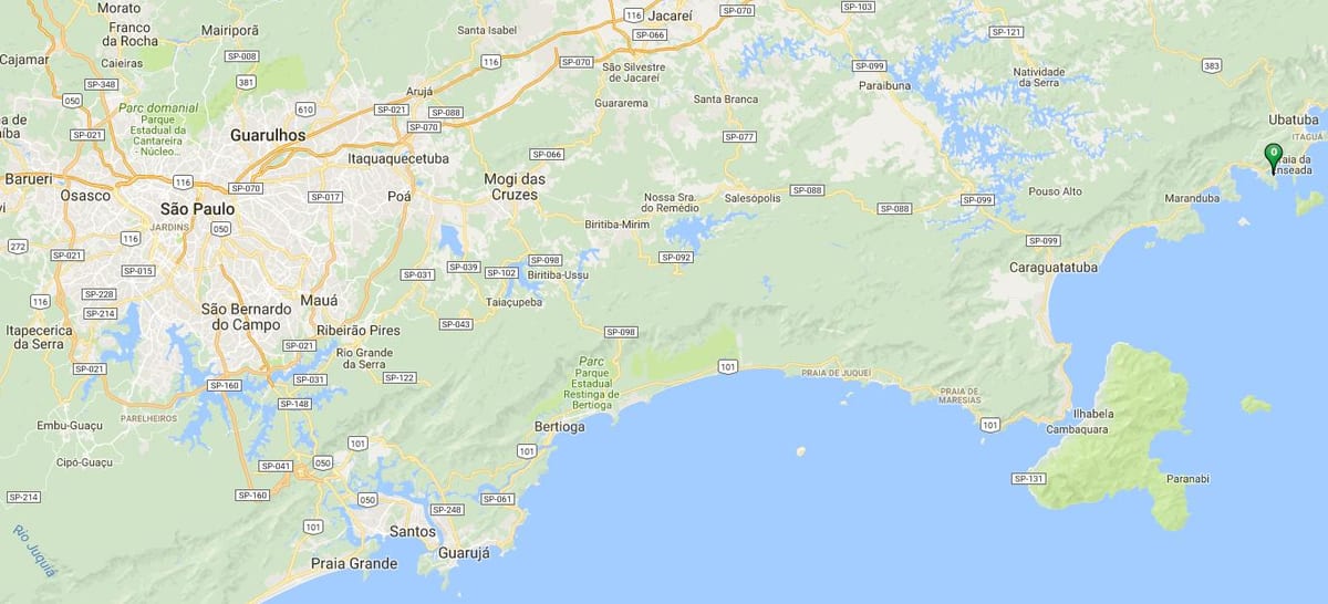 Mapa plaži Saco da Ribeira