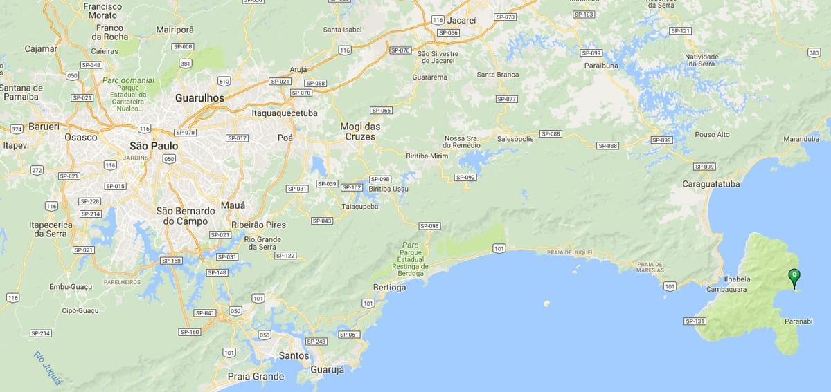 Mapa plaži Saco uraditi Eustáquio