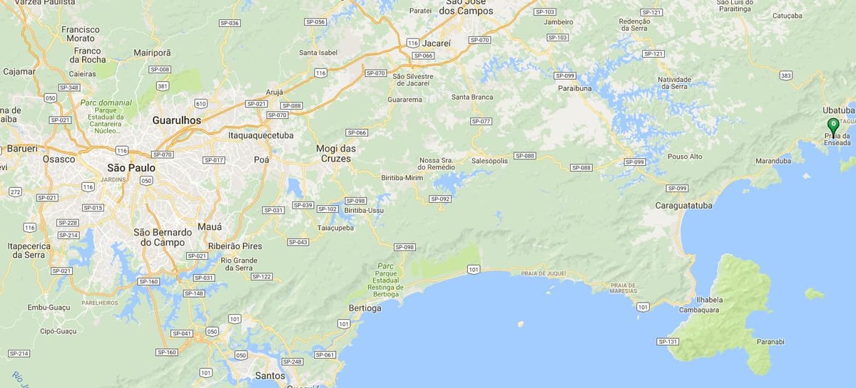 Mapa plaži Santa Rita