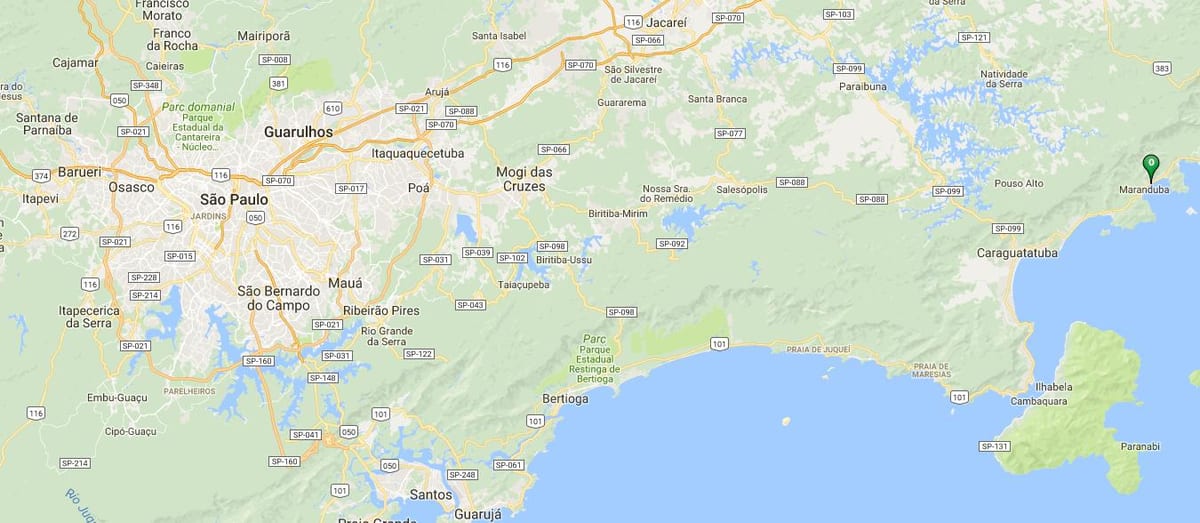 Mapa plaži Sapê