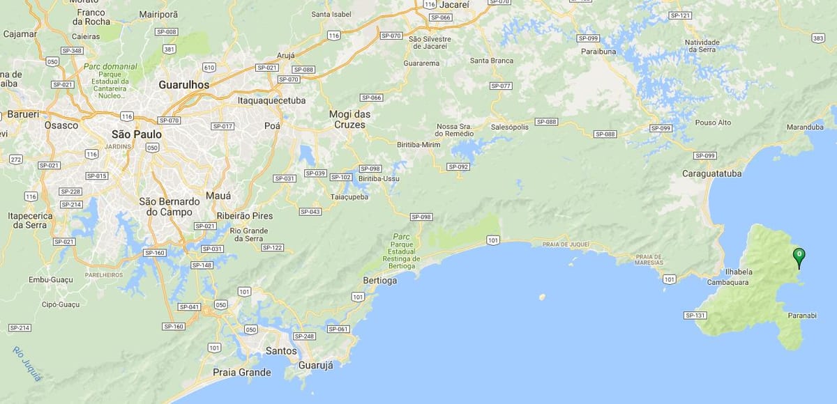 Mapa plaži Serraria