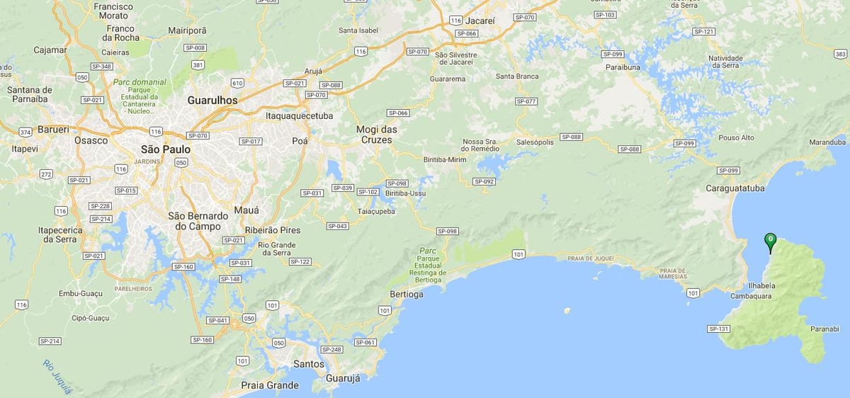 Mapa plaži Siriúba