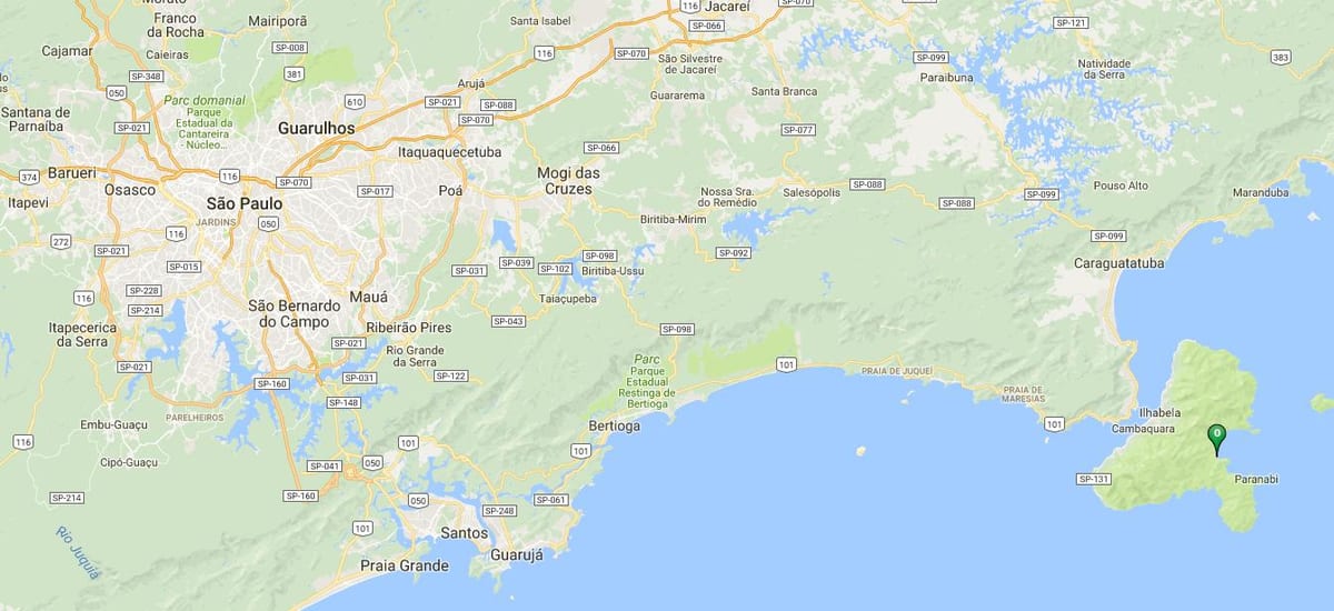 Mapa plaži Vermelha