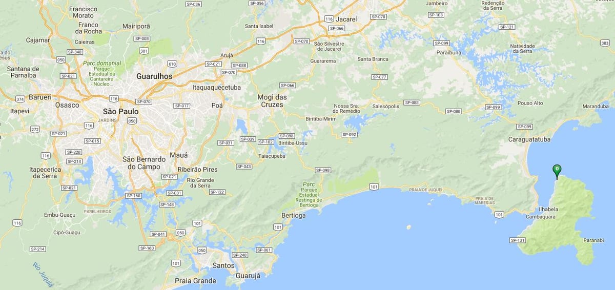 Mapa plaži Viana