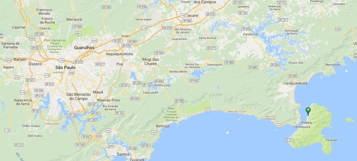 Mapa plaži Vila