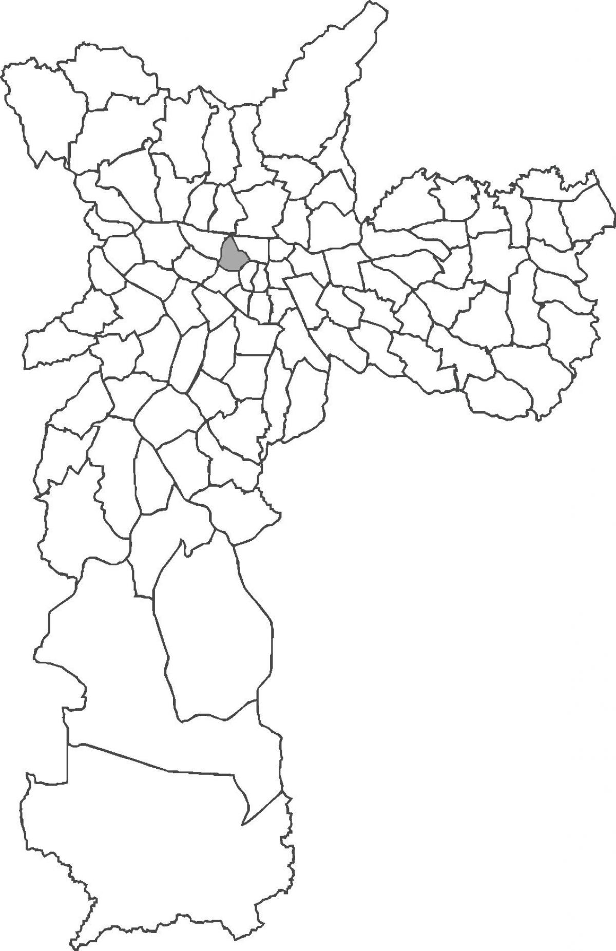 Mapa Santa Cecília distriktu