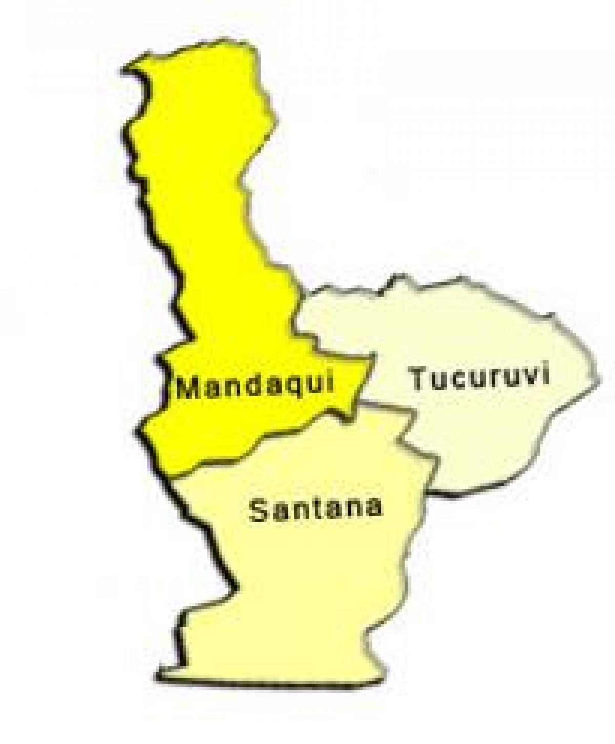 Mapa Santana pod-prefektura