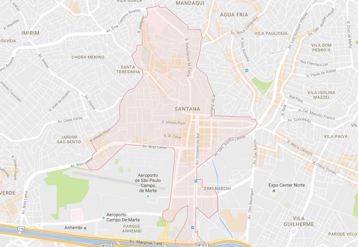 Mapa Santana Sao Paulo