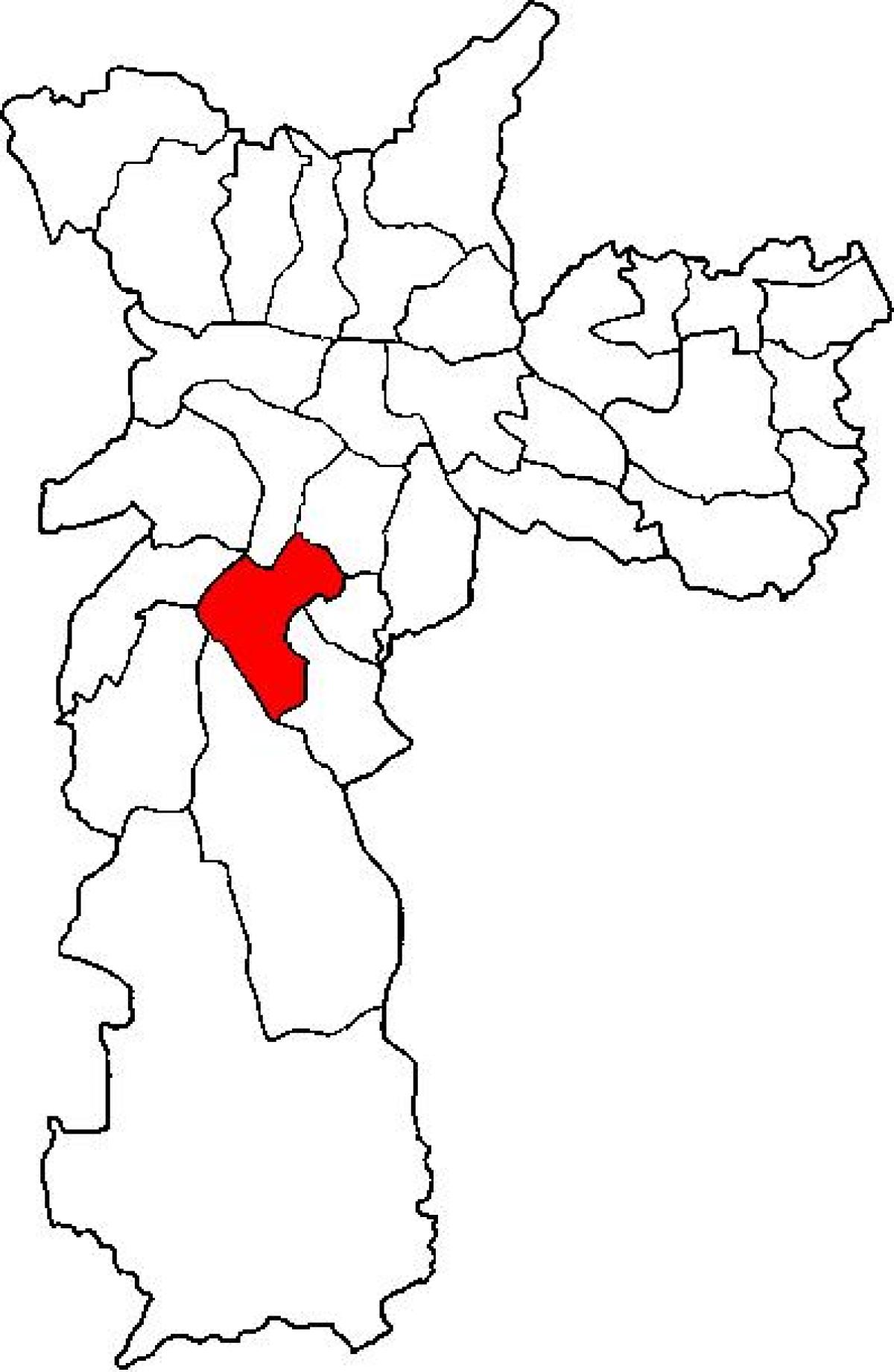 Mapa Santo Amaro pod-prefektura Sao Paulo