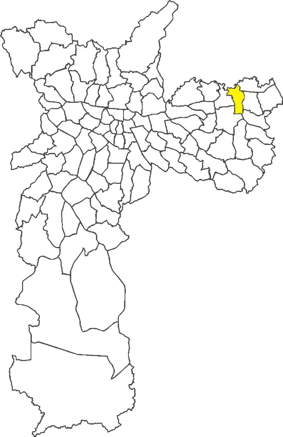Mapa Sao Miguel Paulista distriktu