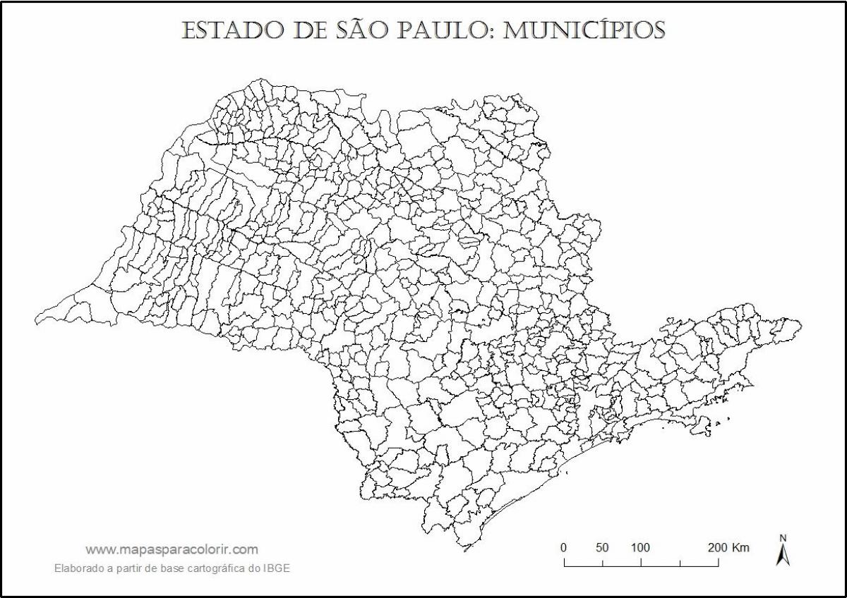 Mapa Sao Paulo djevica - opštine