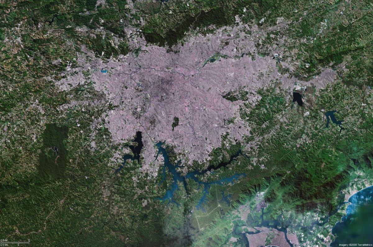 Mapa Sao Paulo satelit