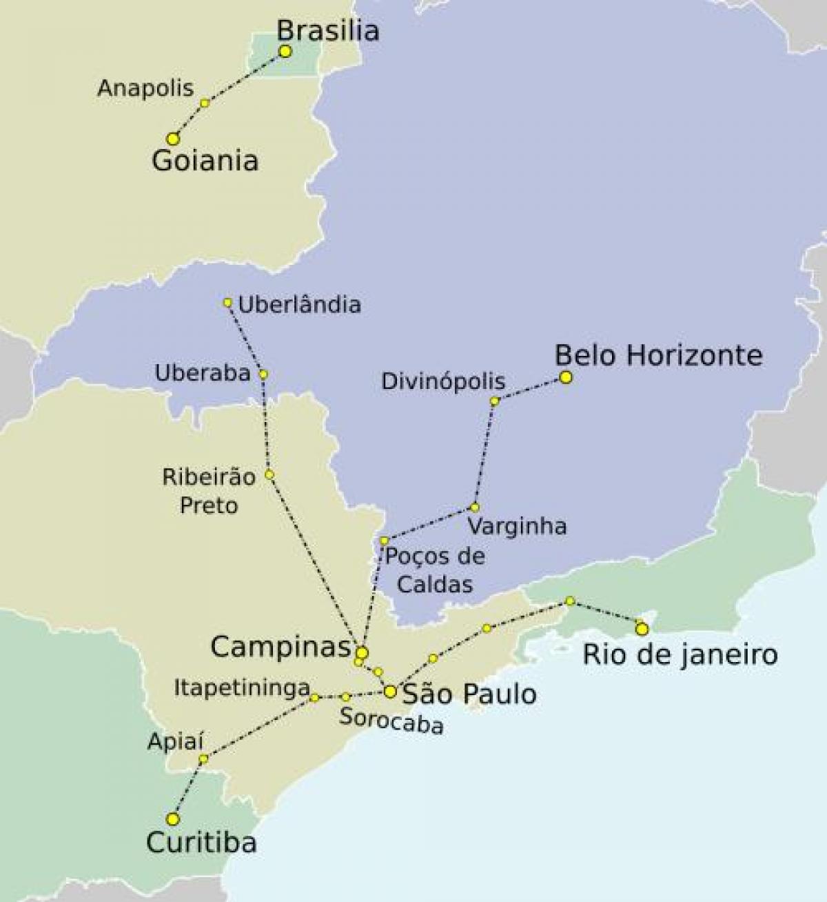 Mapa Sao Paulo TAV
