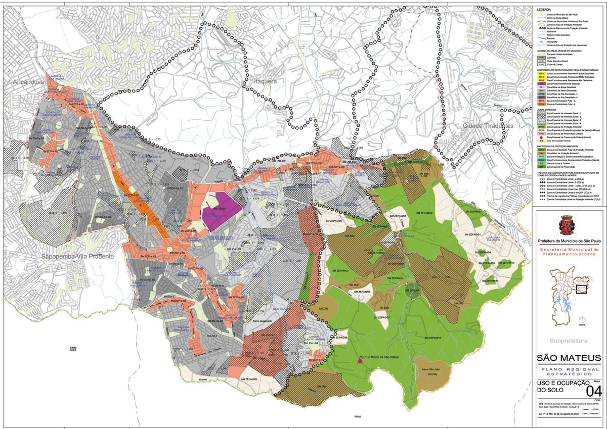 Mapa Sao proganjao braću mateja Sao Paulo - Okupacija tlu