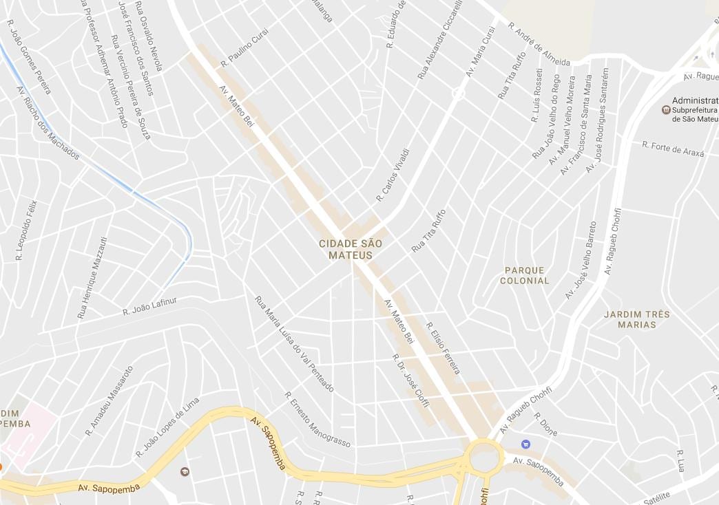 Mapa Sao proganjao braću mateja Sao Paulo