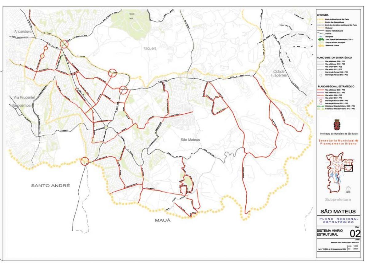 Mapa Sao proganjao braću mateja Sao Paulo - Putevi