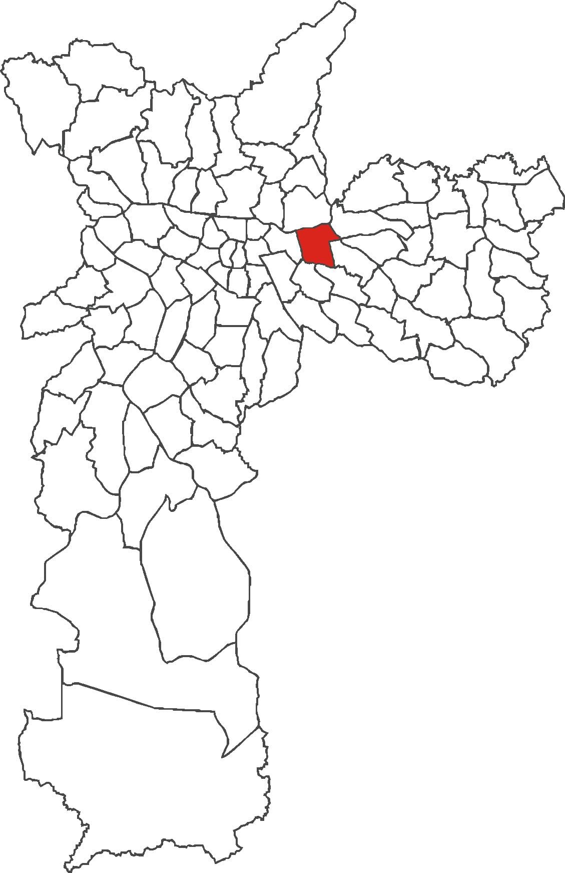Mapa Tatuapé distriktu